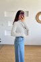 White Striped Buttoned Stand Collar Blouse - 2