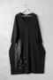 Black Pool Collar Long Sleeve Thin Leather Trim Mesh Detailed Casual Knitted Dress 125 55 - 2