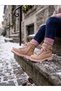 Genuine Leather Pink Zippered Daily Orthopedic Children's Boots - 3