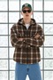Men's Hooded Plaid Lumberjack Coffee Shirt - 2