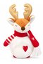 Christmas Decorative Deer Figure 28 cm Plush Christmas Ornament with Red Scarf