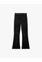 Slim Fit Spanish Leggings with Glitter Velvet - 2
