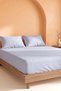 Gray 100% Cotton Double Elastic Sheet Set - 3 Pieces - 2