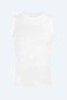 White Ribbed O-Sleeve O-Neck 027-1(3 Pieces)