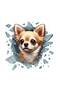 4 Pieces of Chihuahua Car Stickers – 3D Dog Face Design Windshield Sticker, Car Decoration, Car Decal, Sticker - 3