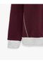 Crew Neck Sweatshirt with Raised Color Contrast and Stitching Detail - 3