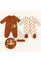 100% Cotton Newborn Baby Romper Set – 2 Rompers + 1 Hat - 4