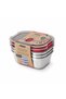 بلاك+بلوم FBSS-BX-PACK2 طقم حاويات تخزين فولاذية متوسطة الحجم مكون من 3 قطع 3 × 900 مل - 4