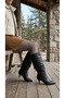 Women's Drawstring Detailed Pointed Toe Thin Heeled Long Boots - 5
