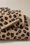 Leopard Patterned Towel Set |   100X150 cm Bath Towel + 50X100 cm Hand-Face Towel + Washcloth |   3 Pieces - 3