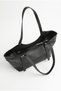 Women's Wide Shoulder Bag with Belt Buckle Detail and Zipper Closure - 4
