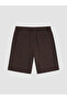 Ozmarka New Season Brown Regular Fit Dobby Men's Shorts - 7