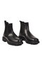Black Genuine Leather Men's Classic Chelsea Boots with Side Elastic and Non-Slip Sole 287 - 4