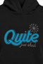 31610-26 Girl's Quite Printed Stone Embroidered Hooded Kangaroo Pocket Sweatshirt 13-16 Years Old - 6