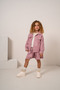 Baby Girl & Kids Leather Jacket Shorts Skirt 3-Piece Set - 4