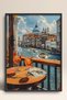 Venice Canal View Balcony with Spritz Frame Painting Cocktail Poster Bar Kitchen Decor Kok20 - 3