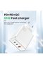 BTC-23 65W GaN 3-Port Fast Charger Dual USB-C + USB-A with Type-C to Lightning Cable - White