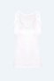 White Ribbed Guipure Wide Strap Undershirt 166-1 (3 Pieces)