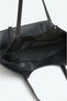 Women's Wide Shoulder Bag with Belt Buckle Detail and Zipper Closure - 6