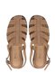Women's Genuine Leather Brown Suede Flat Sandals - 5