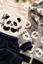 Baby boy panda patterned plush hooded cardigan sweatshirt sweatpants 3-piece set 3-18 months - 4