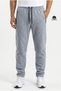 Men's Monza Autumn Collection, Regular Waist, Regular Fit, Unlined Three-Thread Sweat Pants Gray Melange