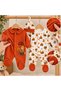 100% Cotton Newborn 👶   2-Piece Jumpsuit + Hat Set - 2