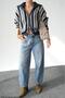 High Collar Double Zipper Colorful Soft Cardigan - 4
