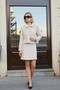 Women's Thick Soft Textured Angora Fabric High Waist Bell Skirt-Stone - 2