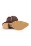 Women's Boots L031.26103157K Brown Genuine Suede Leather Western Embroidery Stitched Ethnic Belt Buckle - 4