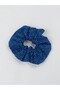 Arts Veyra Blue Patterned Scrunchie Hair Clip – Black Blue Voluminous Fabric Hair Clip - 3