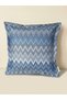 01-Zigzag Pattern Printed 43X43 cm Throw Pillow Cover - 2