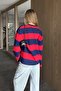 Red Navy Blue New York Printed Sweatshirt - 1132 - 5