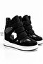 Women's Black Hidden Heel Women's Sneakers and Boots 8 cm - 4