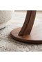 Round Wood Modern Accent Side Table - Brown - 5