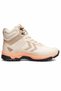 Women's Outdoor Trekking Boots Beige Cream Salmon Sole Ankle-High Hiking Shoes - 6