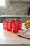 Set of 6 Acrylic Water Glasses 410 ml with Embossed Pattern - 4