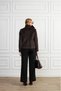 Women's Brown Fur Collar Detailed Winter Coat - 3