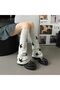 Black Star White Seasonal Thin Leggings - 4