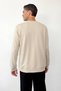 Men's Crew Neck Z Embroidered Sweatshirt Beige - 27K 5012 - 5