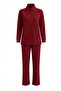 Lunara Embroidered Collar Quilted Fabric Pocketed Drawstring Waist Maternity and Postpartum Sweatshirt Set - 5