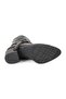 Women's Boots L031.27104769K Black Genuine Antique Leather Metal Stud Detailed Belt Buckle Pointed Toe - 4