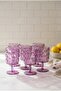 Set of 6 Acrylic Water Glasses with Embossed Pattern, 340 ml - 3