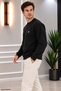 Men's Crew Neck Dabılface Fabric Regular Fit Sweat 5906 - 3