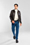 Men's Genuine Leather Whiskey Tumbled Leather Coat - 4