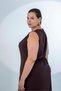 Women's Plus Size Waist Buckle Slit Dress - 6