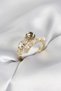 Gold Color Brass Zircon Stone Pearl Women's Ring - 2
