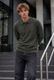 Men's Polo Collar Long Sleeve Knitwear Smoked Sweater - 2