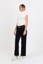 Women's Ecru Half Fisherman Zero Sleeve Soft Knitted Blouse - H6178 - 8