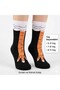 Chicken Feet Patterned Children's Socks Black Orange Fun Animal Figured Soft Textured Daily Socks - 4